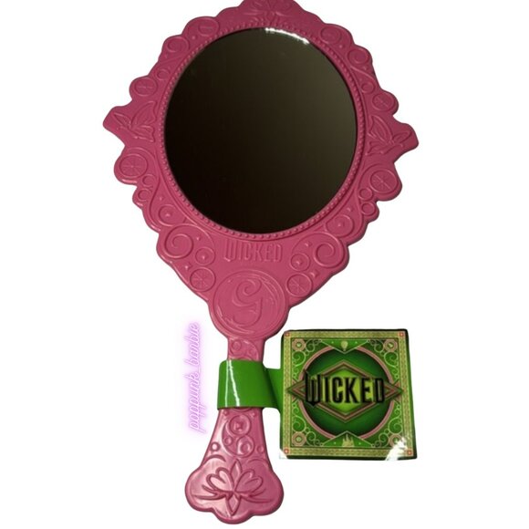 Wicked Dual-Sided Hand Mirror Glinda Pink & Elphaba Green Mirror NEW SHIPS FAST - Picture 5 of 14